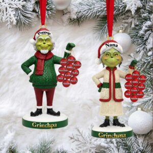 Celebrate Love & Family Personalized Christmas Acrylic Ornament for Grandparents