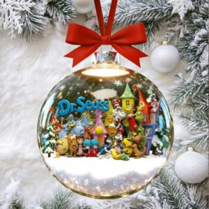 Celebrate Whimsy Personalized Dr. Seuss Children’s Book Ornament – Perfect Gift for Kids and Fans