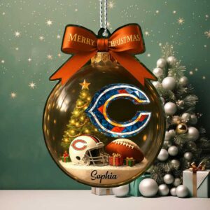 Chicago Bears NFL Tinsel Ball Christmas Ornament