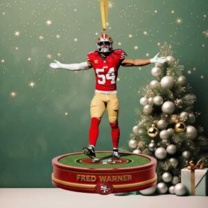 Christian McCaffrey San Francisco 49ers Christmas Ornament
