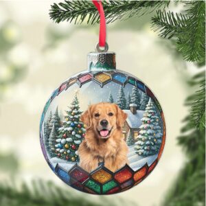 Christmas Dog Photo Acrylic Ornament Personalized Custom Dog Cat Pet Photo Ornament