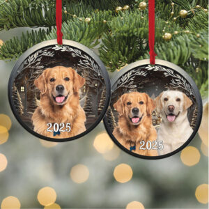 Christmas Night Dog Photo 2D Flat Acrylic Ornament, Custom Personalized Dog Cat Photo Upload Christmas Ornament Christmas Night Dog Photo 2D Flat Acrylic Ornament, Custom Personalized Dog Cat Photo Upload Christmas Ornament