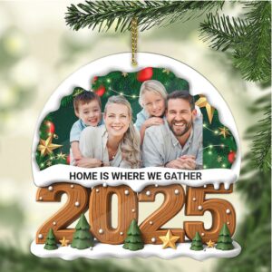 Christmas Photo Upload Family Acrylic Ornament 2025 Personalized Custom Family Ornament
