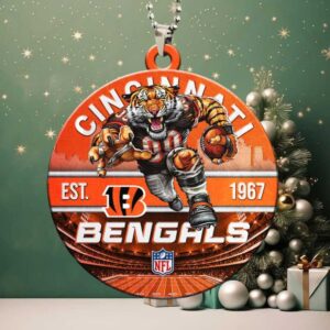 Cincinnati Bengals Custom shape 2 sided Acrylic Car Ornament