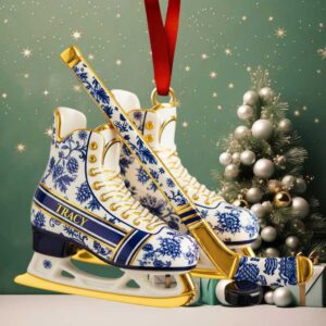 Classic Ice Hockey Ornament Personalized Christmas Gifts