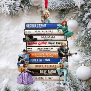 Country Music Legends Cassette Tape Christmas Ornament