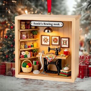 Cozy Sewing Nook Acrylic Ornament   Personalized Gift For Sewing Lovers
