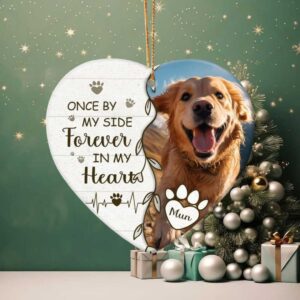 Custom Dog Memorial Ornament, Personalized Ceramic Heart Keepsake, Pet Loss Gift, If Love Could Have Saved You, Photo Remembrance Decor
