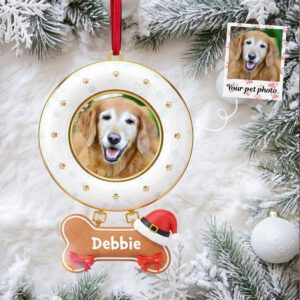Custom Dog Photo Ornament with Name