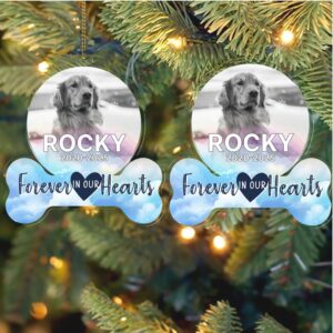 Custom Dog Photo Upload 2025 Acrylic Ornament Personalized Pet Photo Christmas Ornament Gift for Dog Lovers