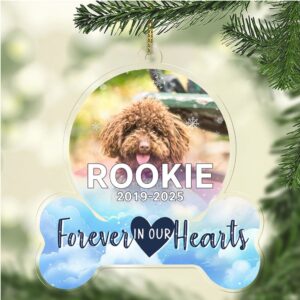 Custom Dog Photo Upload 2025 Acrylic Ornament Personalized Pet Photo Christmas Ornament Gift for Dog Lovers