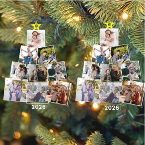 Custom Family Photo Tree Acrylic Ornament 2025 Personalized Family Ornament Gift For Christmas