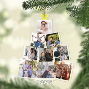 Custom Family Photo Tree Acrylic Ornament 2025 Personalized Family Ornament Gift For Christmas