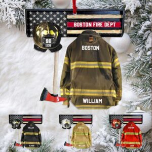 Custom Fire Department Name & Gear Ornament