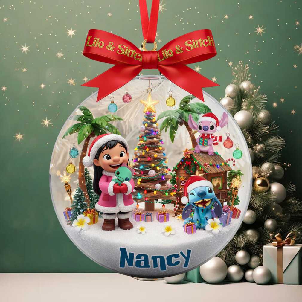 Custom Lilo and Stitch Ornament Ohana Means Family Custom Lilo and Stitch Ornament Ohana Means Family