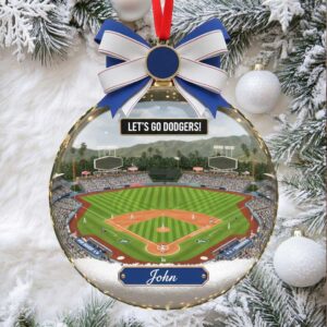 Custom Name Los Angeles Dodgers World Series Christmas Ornament