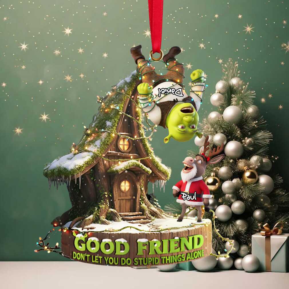 Custom Name Shrek the Halls Christmas Ornament Custom Name Shrek the Halls Christmas Ornament