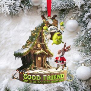 Custom Name Shrek the Halls Christmas Ornament