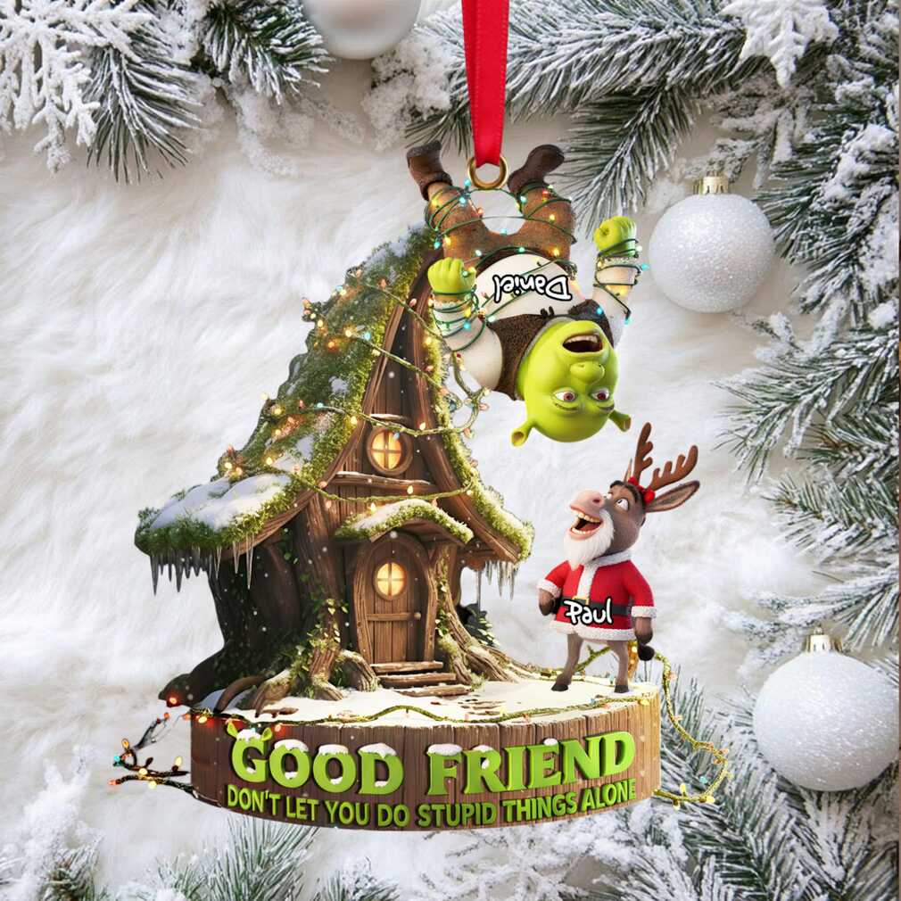 Custom Name Shrek the Halls Christmas Ornament Custom Name Shrek the Halls Christmas Ornament