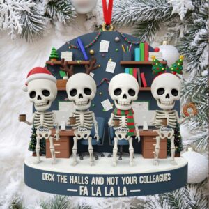 Deck the Halls Funny Office Christmas Ornament