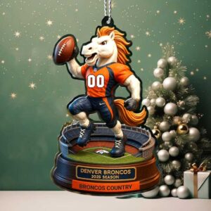Denver Broncos 2025 Season Mascot Ornament
