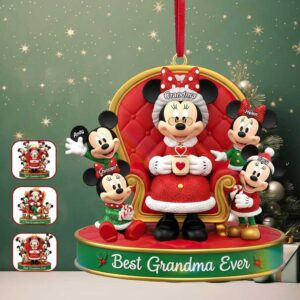 Disney Minnie Mouse Best Grandma Ever Personalized Ornament Disney Minnie Mouse Best Grandma Ever Personalized Ornament