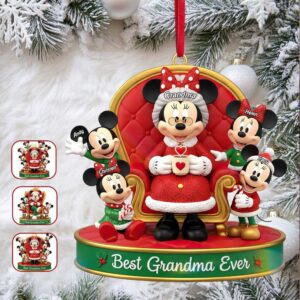 Disney Minnie Mouse Best Grandma Ever Personalized Ornament