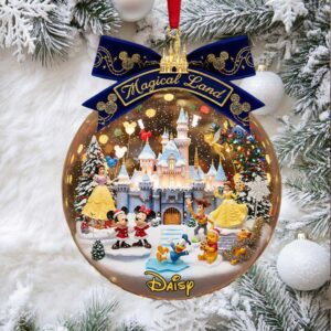 Disney Parks Cinderella Castle Glass Globe Ornament