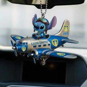 Disney Stitch Leeds United Football Club CarHanging Ornament