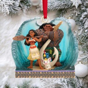 Disney Traditions Moana and Maui Wave Scene Figurine Ornament