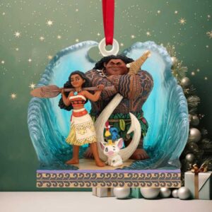 Disney Traditions Moana and Maui Wave Scene Figurine Ornament
