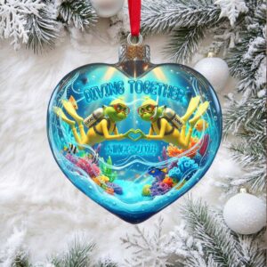 Diving Together Since 2018 Custom Couple's Christmas Ornament