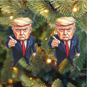 Donald Trump Acrylic Ornament Funny President Trump Ornament Patriotic Trump Christmas Ornament