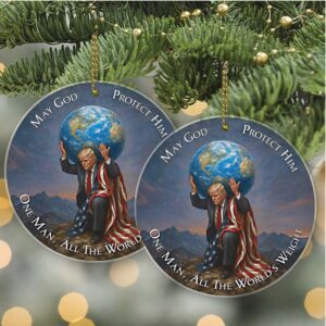 Donald Trump Acrylic Ornament MAGA American Pride Keepsake Patriotic Trump Christmas Ornament