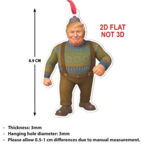 Donald Trump Acrylic Ornament, Oaken Frozen Christmas Ornament, Perfect for Car & Christmas Tree Decor 68339
