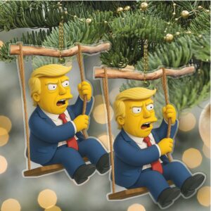 Donald Trump Cartoon Acrylic Ornament The Simpsons Style Trump Christmas Ornament Trump Won Ornament 68341