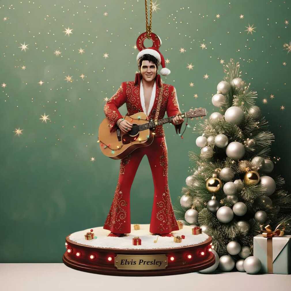 Elvis Presley Red Suit Ornament