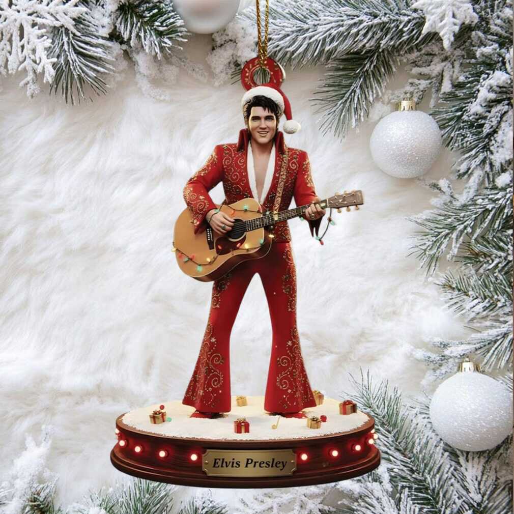 Close-up of Elvis Presley Red Suit Ornament