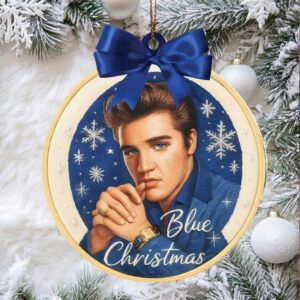 Elvis Presley Blue Christmas Keepsake Ornament