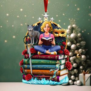 Embrace Your Literary World Fantasy Reading Christmas Ornament Personalized Gift for Book Lovers Embrace Your Literary World Fantasy Reading Christmas Ornament Personalized Gift for Book Lovers
