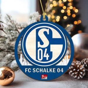 FC Schalke 04 Wooden Christmas Ornament