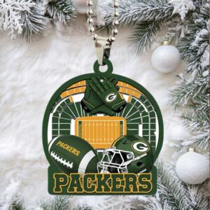FOCO Green Bay Packers NFL Big Logo Fan Chain Holiday Ornament FOCO Green Bay Packers NFL Big Logo Fan Chain Holiday Ornament