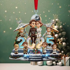 Family Custom Shape Acrylic Ornament, Personalized Gifts For Christmas