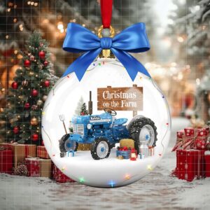 Farm Tractors Acrylic Ornament, Personalized Gifts For Christmas