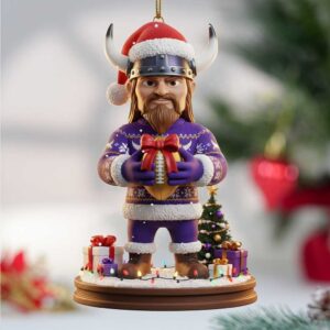 Festive Viking Football Fan Christmas Ornament
