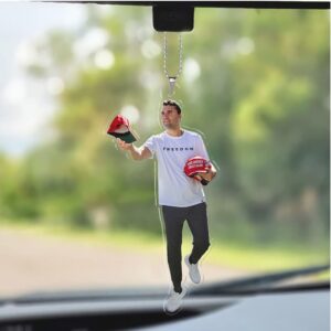Freedom Charlie Kirk Car Ornament Charlie Memorial Ornament MAGA Christmas Ornament