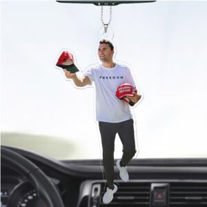 Freedom Charlie Kirk Car Ornament Charlie Memorial Ornament MAGA Christmas Ornament