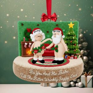 Funny Crochet Old Couple Ornament Personalized Gifts For Couples