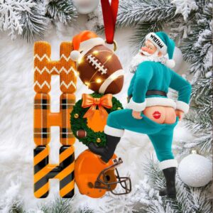 Funny Football Santa Christmas Tree Decoration