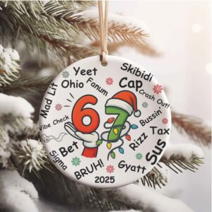 Funny Six Seven Meme Ornament 6 7 Viral Christmas Keepsake Christmas Holiday Gift
